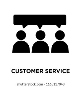Customer service icon vector isolated on white background, Customer service transparent sign , black symbols
