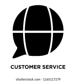 Customer service icon vector isolated on white background, Customer service transparent sign , black symbols