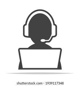 Customer service icon vector isolated