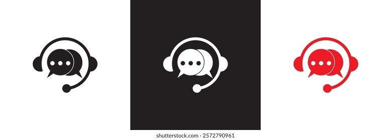 Customer service icon vector. isolated on white and black background. vector illustration. EPS 10 