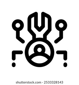 customer service icon. vector line icon for your website, mobile, presentation, and logo design.