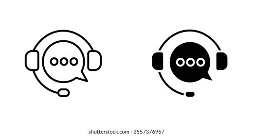 Customer service Icon vector. liner and flat style icons set.
