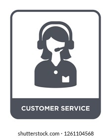 customer service icon vector on white background, customer service trendy filled icons from Customer service collection, customer service simple element illustration