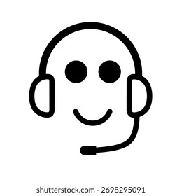 Icono de Servicio al cliente Vector sobre fondo blanco. Icono de centro de llamadas