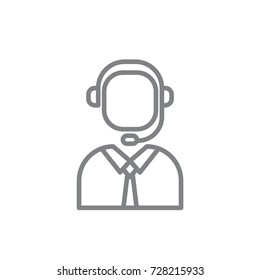 customer service icon vector. customer service outline style design