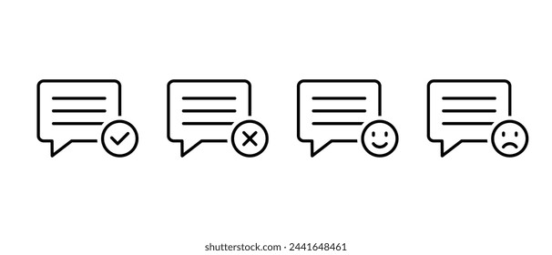 Customer Service-Symbol Vektor-Set. Feedback-Symbol