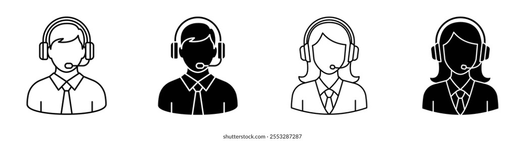 Vektor-Set für das Kundenservice-Symbol. EPS10