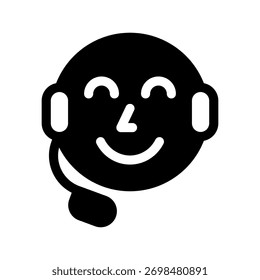 Ilustración de diseño de símbolo de Vector de icono de Servicio al cliente