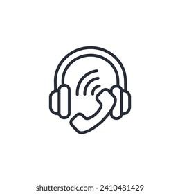 icono de servicio al cliente. vector.Curso editable.Signo de estilo lineal para uso de diseño web,logotipo.Ilustración de símbolo.