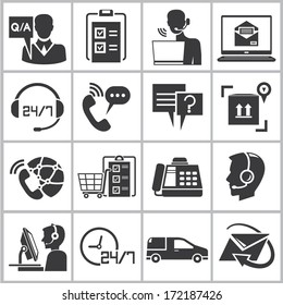 customer service icons, call center icons