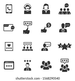 Customer Service Icons - Grey Version