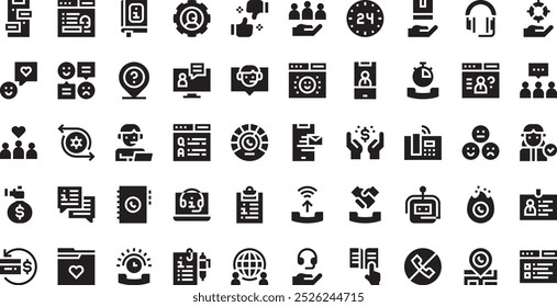 Iconos de Servicio al cliente Iconos de vectores de alta calidad Colección con trazo editable. Ideal para Profesional y Proyectos Creativos.