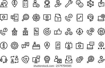 Customer service icons High-Quality Vector Icons Collection with Editable Stroke. Ideal for Professional and Creative Projects