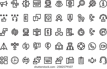 Customer service icons High-Quality Vector Icons Collection with Editable Stroke. Ideal for Professional and Creative Projects