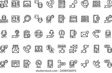 Customer service icons High-Quality Vector Icons Collection with Editable Stroke. Ideal for Professional and Creative Projects