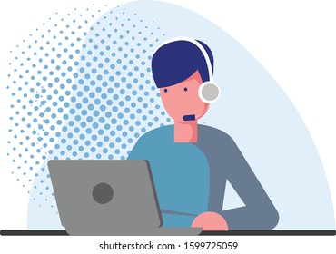 customer service ilustration isolated vector