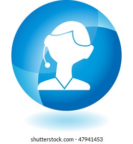 Customer service isolated on a white background.