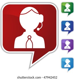 Customer service isolated on a white background.