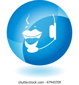 Customer service isolated on a white background.