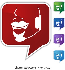 Customer service isolated on a white background.