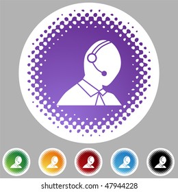 Customer service isolated on a white background.