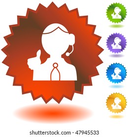 Customer service isolated on a white background.