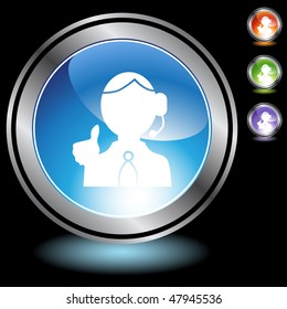 Customer service isolated on a white background.