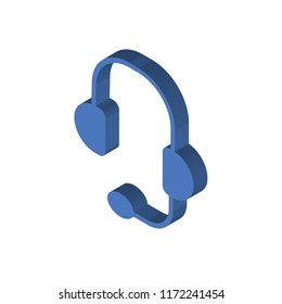 Customer service isometric left top view 3D icon