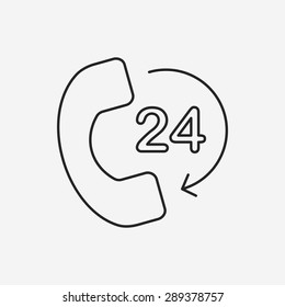 Customer Service line line icon