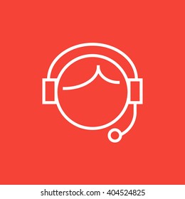 Customer service line icon.