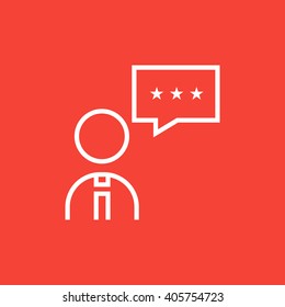 Customer service line icon.