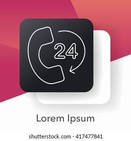 Customer Service line line icon