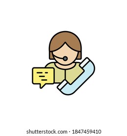 customer, service line icon. Elements of black friday and sales icon. Premium quality graphic design icon. Can be used for web, logo, mobile app, UI, UX on white background