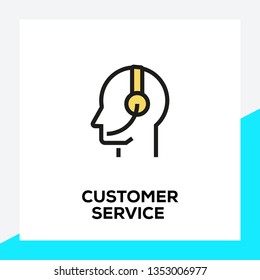 CUSTOMER SERVICE LINE ICON SET