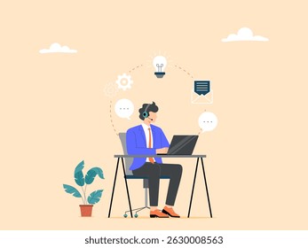 Customer service listens to customer problems and suggestions