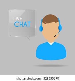 Customer service live chat illustration