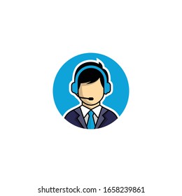 Vector de diseño de logotipo de servicio al cliente