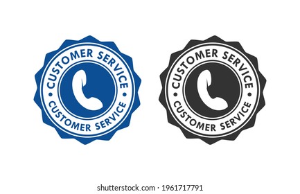 Customer service logo template illustration