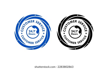 Customer service logo template illustration