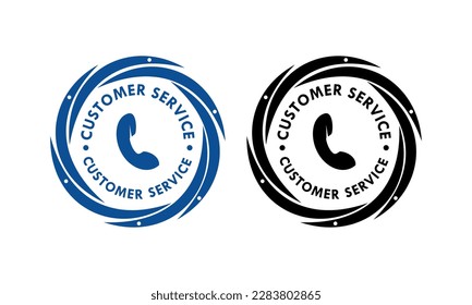 Customer service logo template illustration