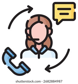 Customer Service Modern Vector Icon – Minimal Illustration Symbol Template for Web Mobile App UI Design