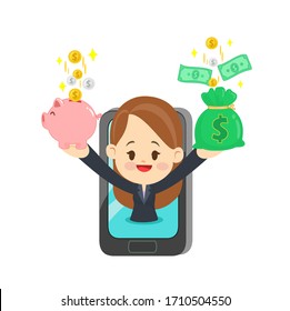 Customer Service and Money Vector