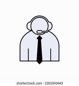 Customer Service Officer Icon, CSO - Vector, Sign and Symbol for Design, Presentation, Website or Apps Elements. 