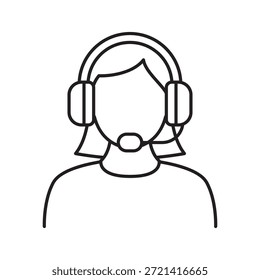 Operador do Serviço de Atendimento ao Consumidor com Ícone de Headset