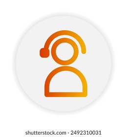 Customer service outline icon. with gradient color suitable for ecommerce, business and interface symbol icons
