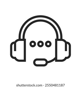 Vector de icono de contorno de Servicio al cliente