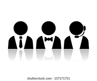 Customer service persons, vector illustration