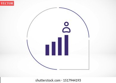 Customer service priority icon. Customer sign with star image. Customer icon and best, favorite, rating symbol.Vector Following Account Icon. Ideal Man. Man and three stars outline icon.