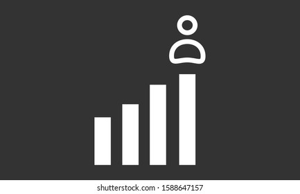 Customer service priority icon. Customer sign with star image. Customer icon and best, favorite, rating symbol.Vector Following Account Icon. Ideal Man. Man and three stars outline icon.