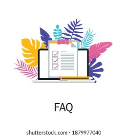 Customer service rating flat vector illustration design. FAQ, evaluation, review, customer feedback, customer service survey form, ranking concept. Design for web banners and apps